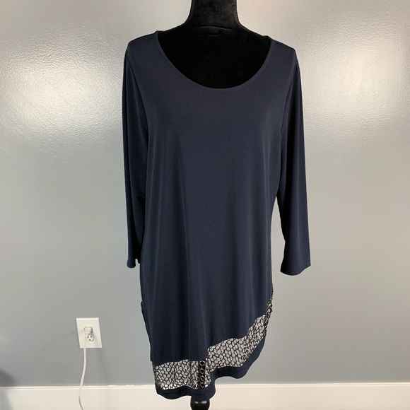 Alfani Tops - Alfani, long blue swing top, XL
